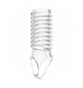 MIZZZEE - Open Tip Penis Sleeve With Ball Strap (Threaded)